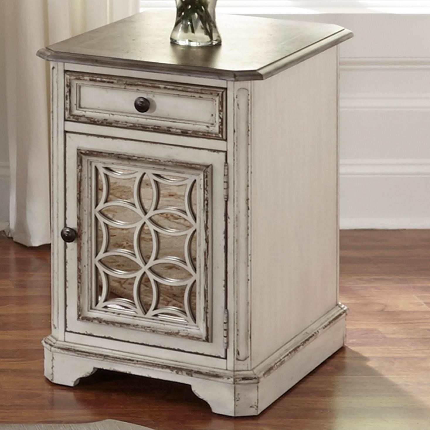 Liberty Furniture Magnolia Manor Chair Side Table with Door Wayside